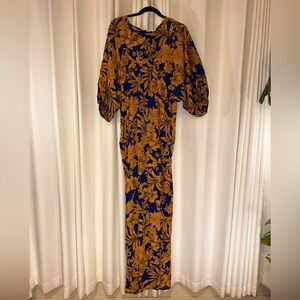 PrettyLittleThing Blue and Yellow Floral Dress